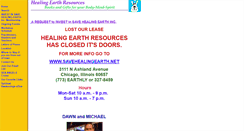 Desktop Screenshot of healingearthresources.com